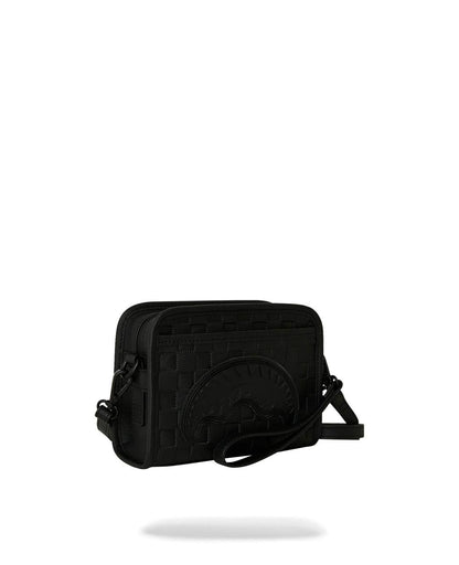 Pochette Sprayground nero RAISED CHECK HANDBAG con tracolla e polsino 