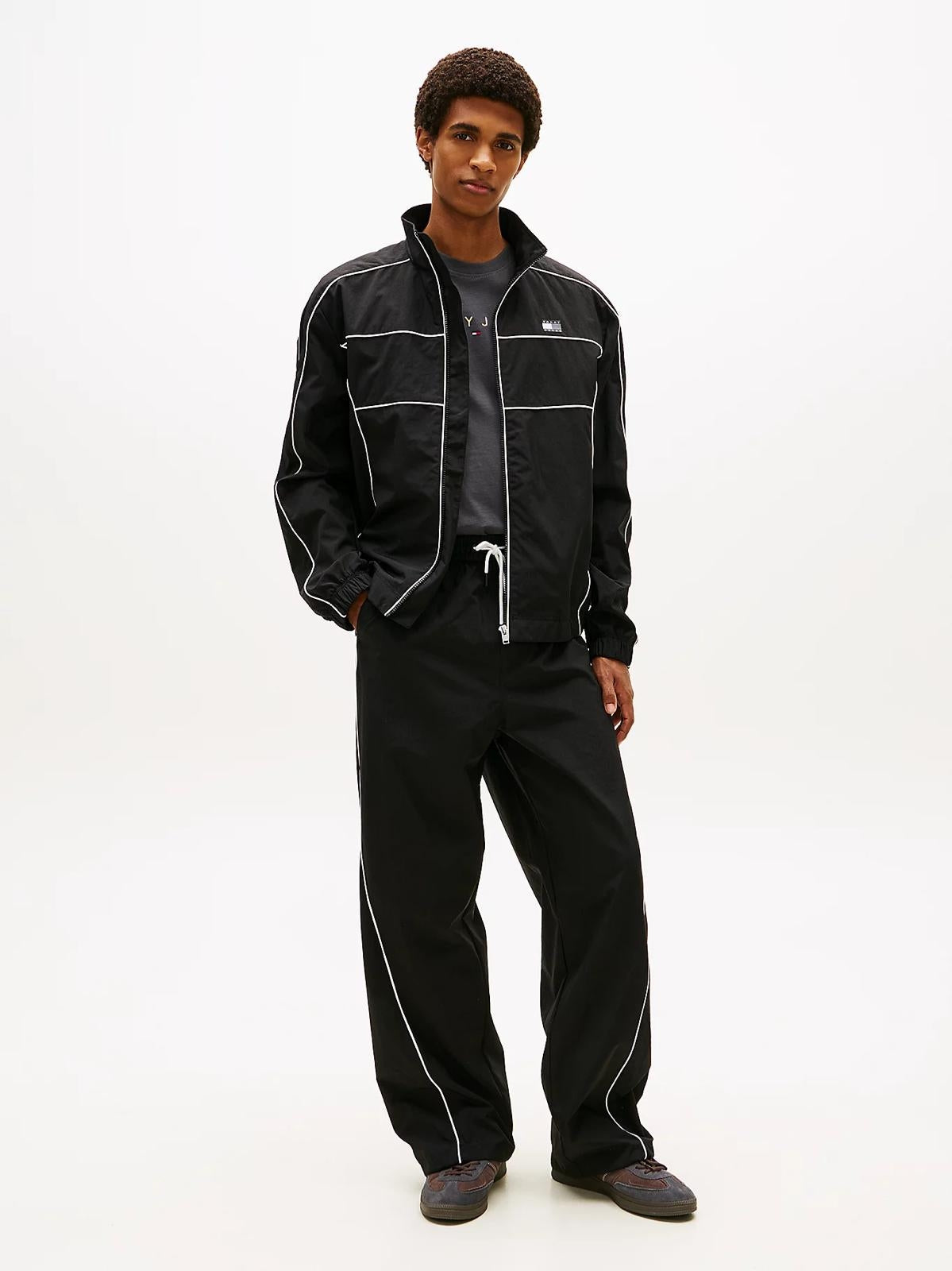 Pantalone Tommy Jeans in nylon "Parachute Track" uomo
