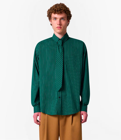 Camicia MSGM a righe con cravatta
