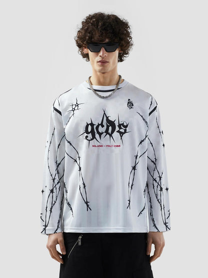 Maglia GCDS a maniche lunghe "Logo Spikes" uomo