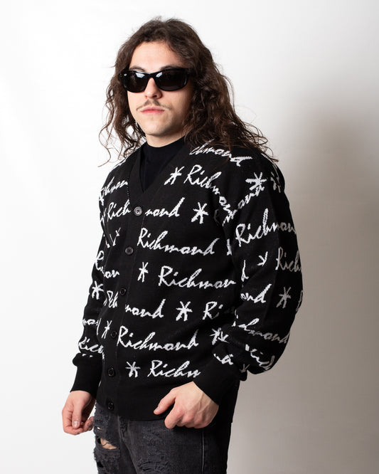 Cardigan Richmond X "Logomania" uomo