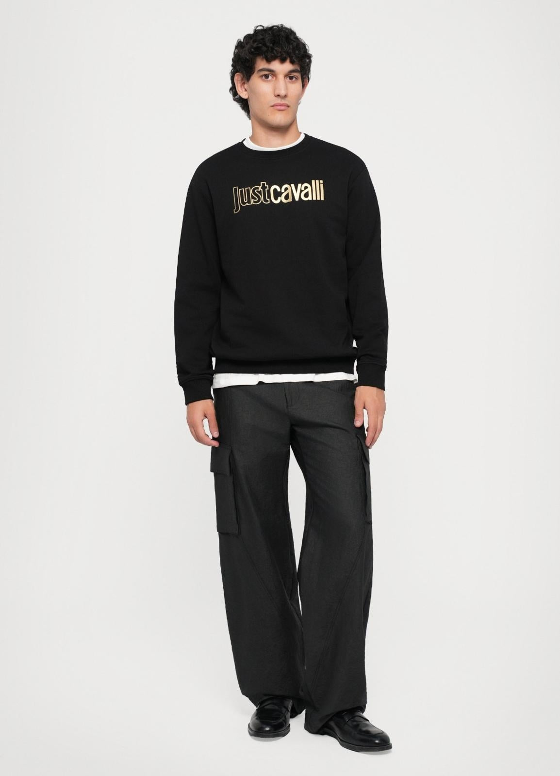 Felpa Just Cavalli girocollo "Institutional Logo" uomo