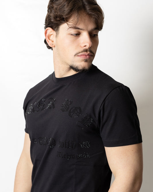  T-Shirt Richmond X logata con strass uomo