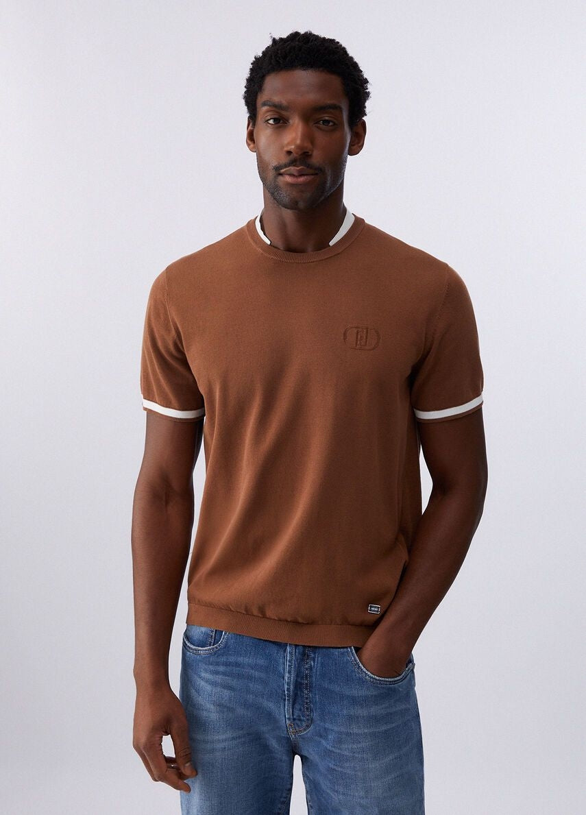 T-Shirt Liu Jo in maglia con colletto uomo