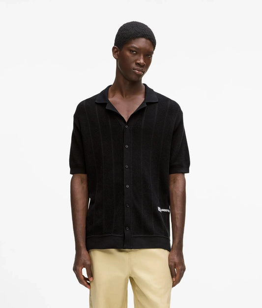 Camicia Karl Lagerfeld Jeans in maglia traforata uomo