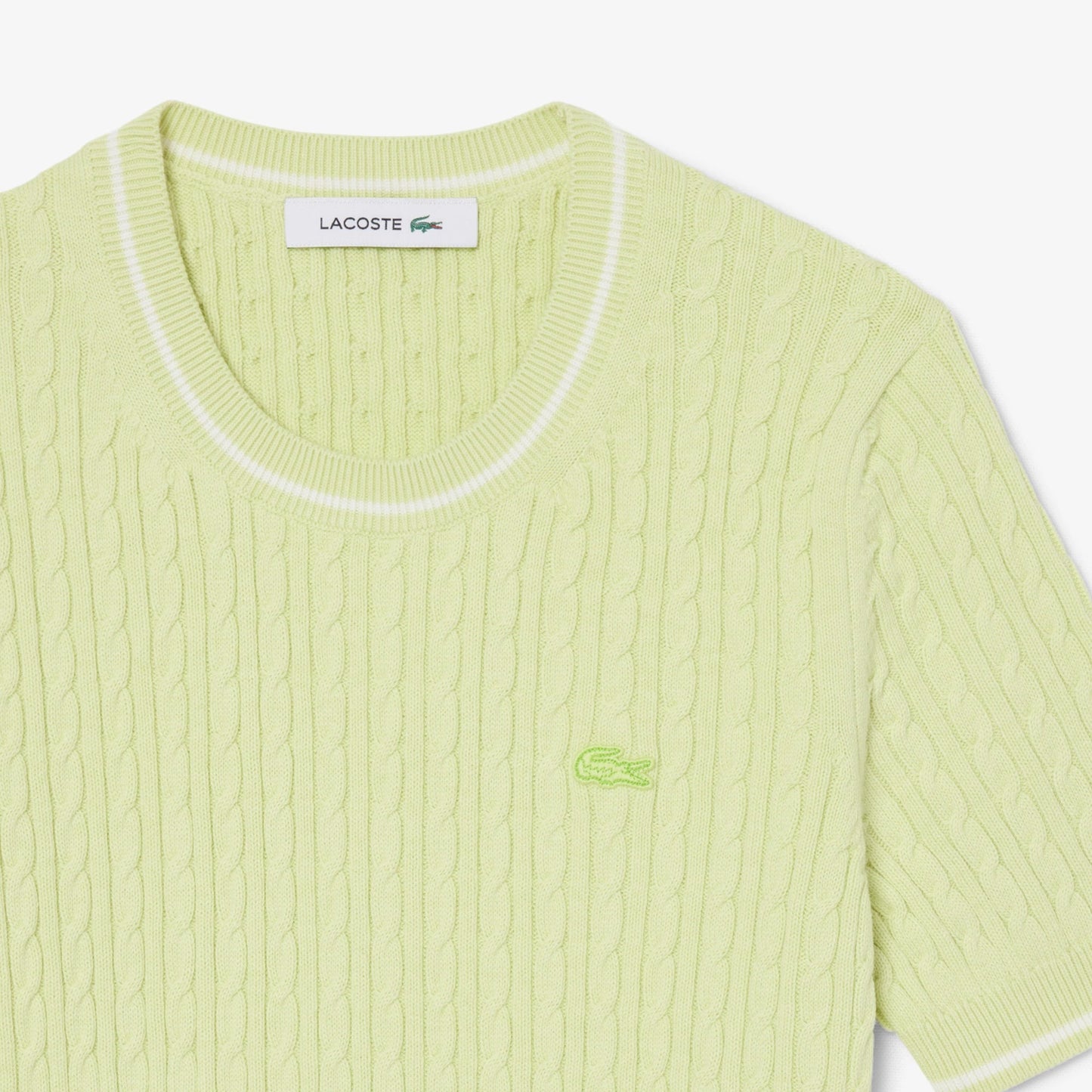 T-Shirt Lacoste in maglia ricamata donna