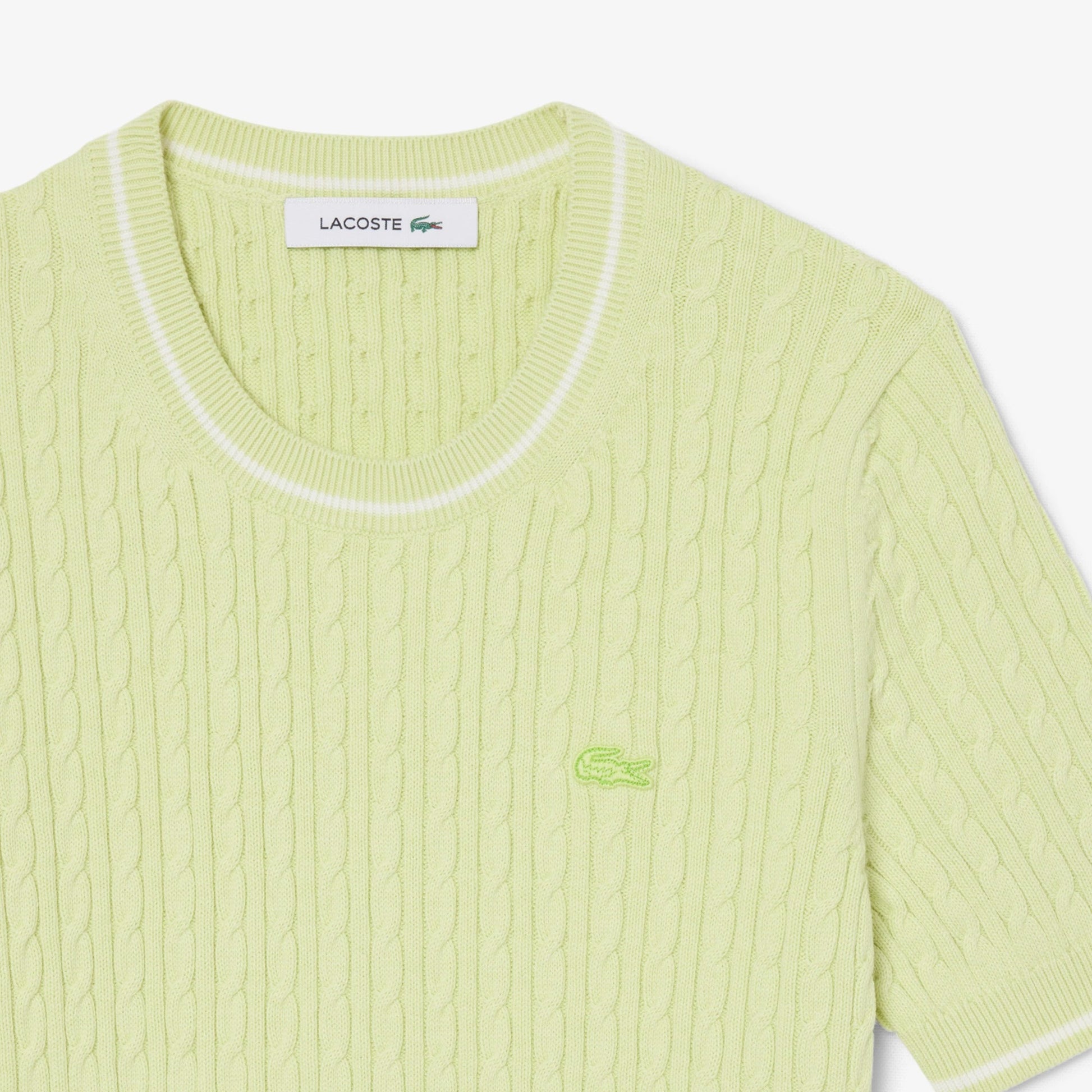 T-Shirt Lacoste in maglia ricamata donna