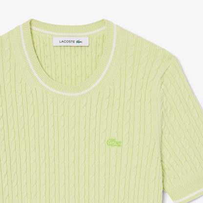 T-Shirt Lacoste in maglia ricamata donna