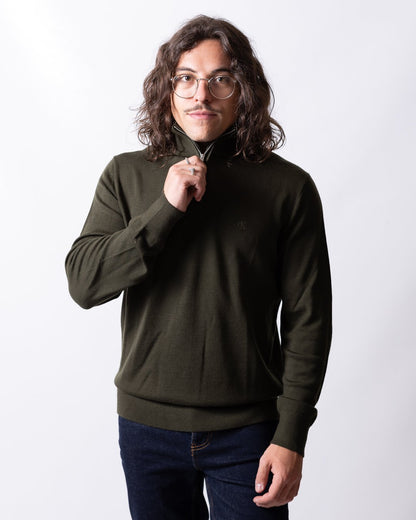 Maglia Calvin Klein mezza zip in lana uomo