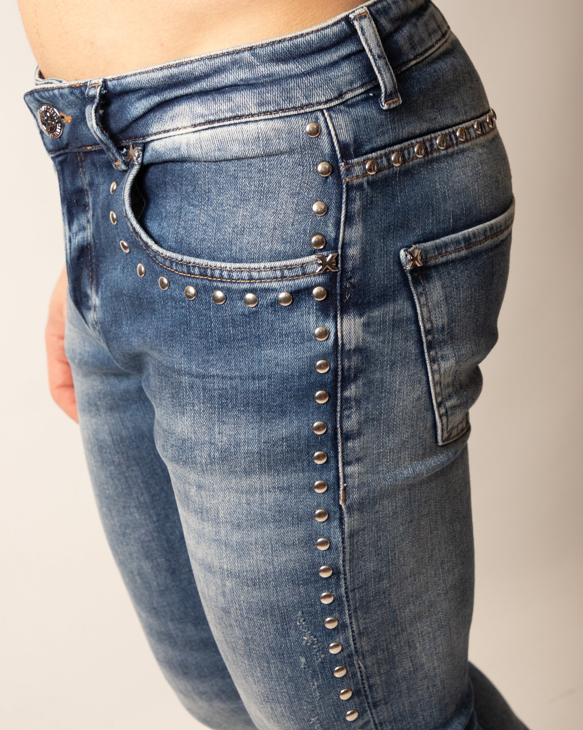 Jeans Richmond X slim con borchie uomo