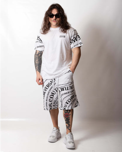 Bermuda Versace Jeans Couture in felpa "Logomania" uomo