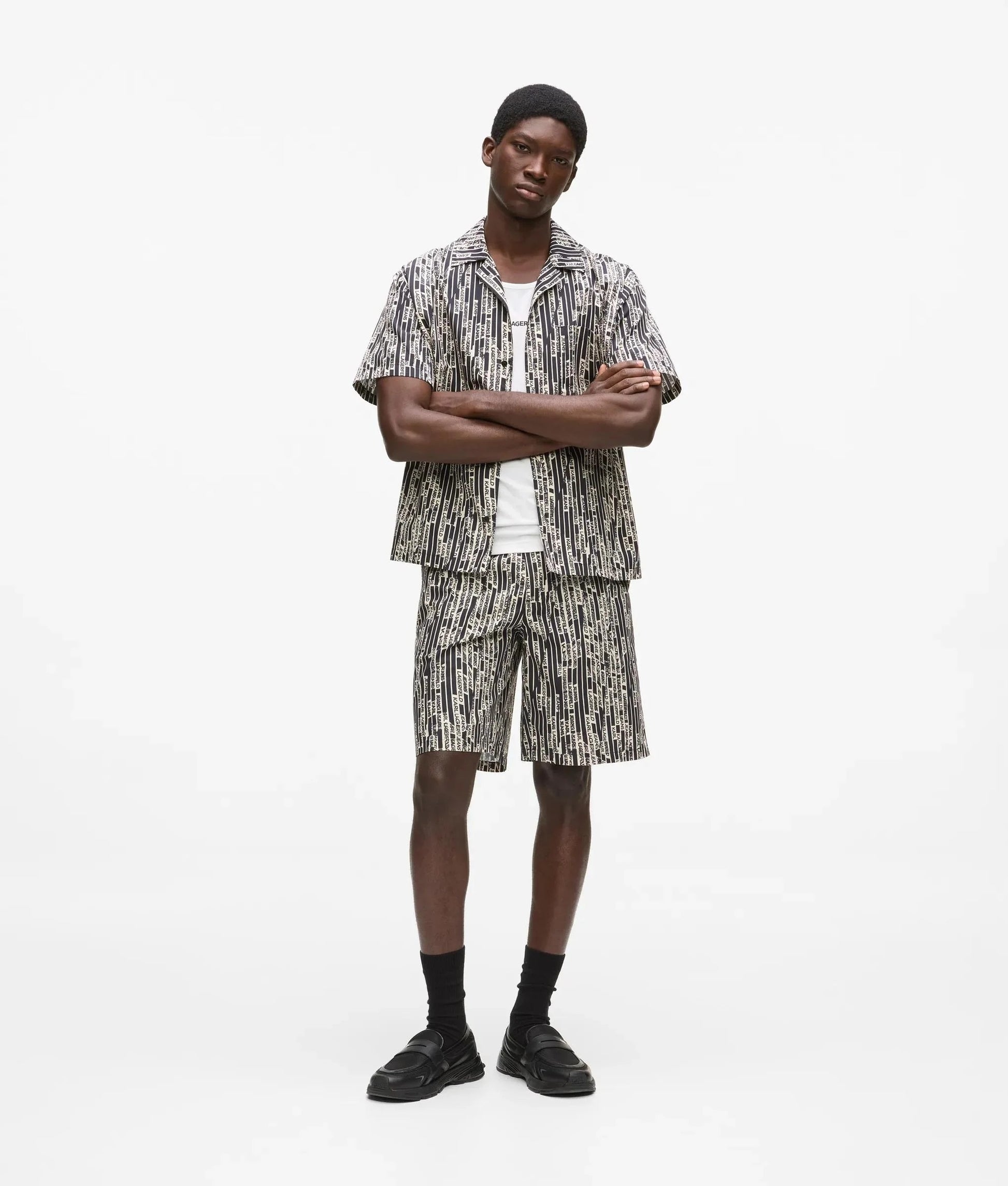 Short Karl Lagerfeld Jeans con stampa all-over uomo