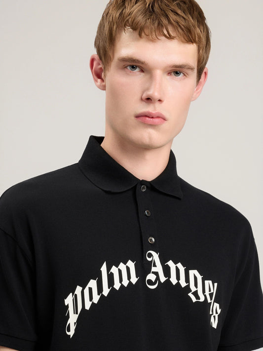 Polo Palm Angels "Curved Logo" uomo