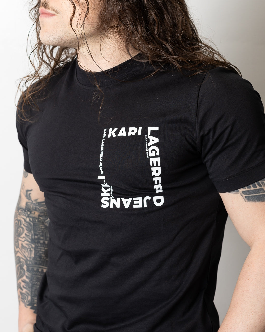 T-Shirt Karl Lagerfeld Jeans regular "Logo Frame" uomo
