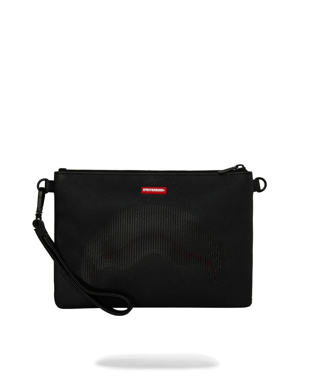 Pochette Sprayground nero DISAPPEARING SHARK CROSSOVER CLUTCH con tracolla