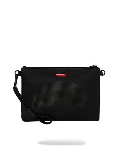 Pochette Sprayground nero DISAPPEARING SHARK CROSSOVER CLUTCH con tracolla