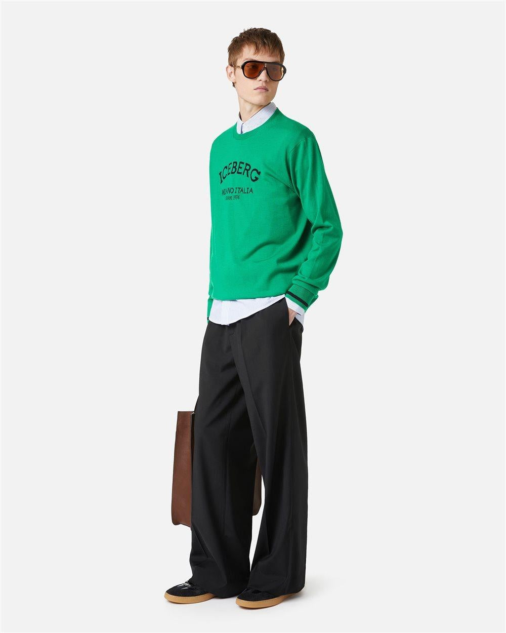 Maglia Iceberg girocollo logata uomo