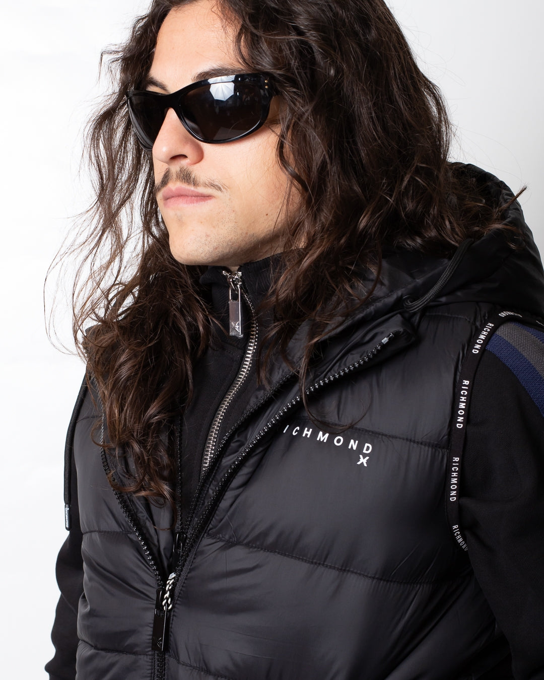 Gilet Richmond X trapuntato con bordi logati uomo