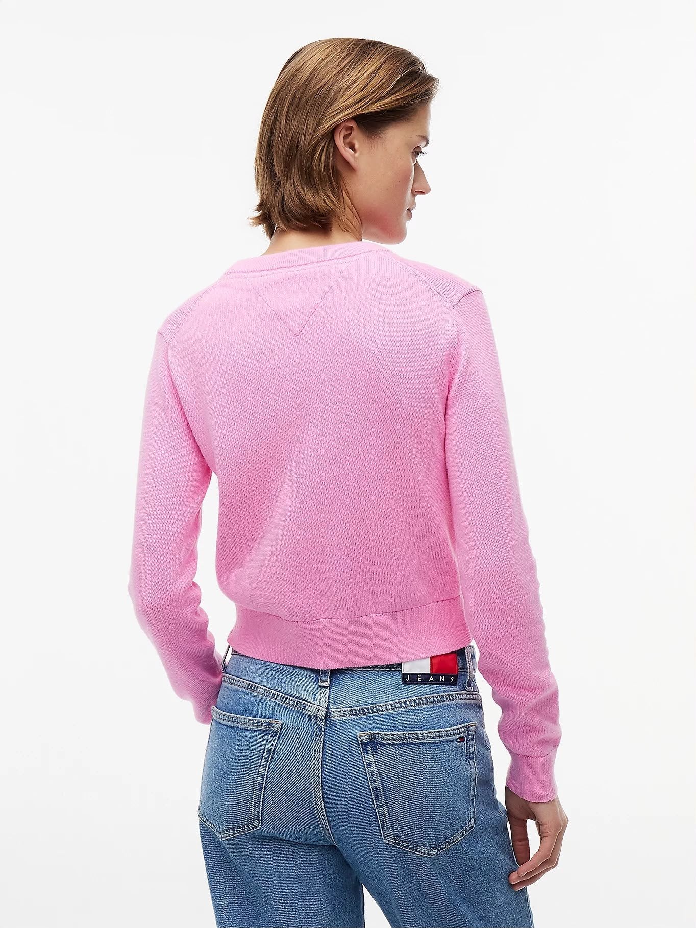 Maglia Tommy Jeans girocollo "Logo Flag" donna