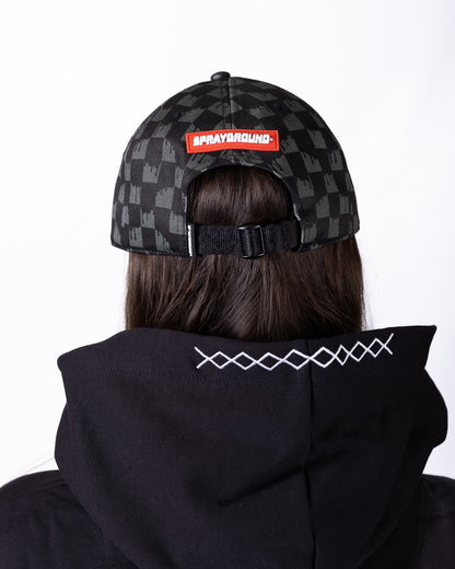 Cappello Sprayground con visiera e logo in pelle ricamato