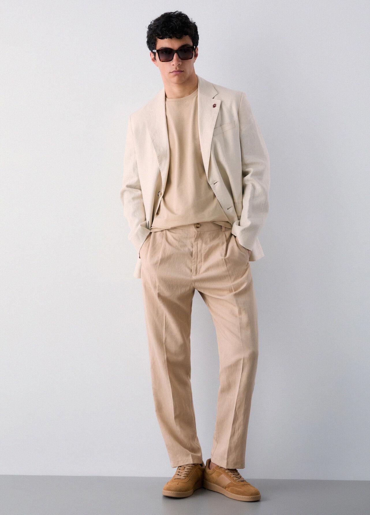 Pantalone Liu Jo regular in misto lino uomo