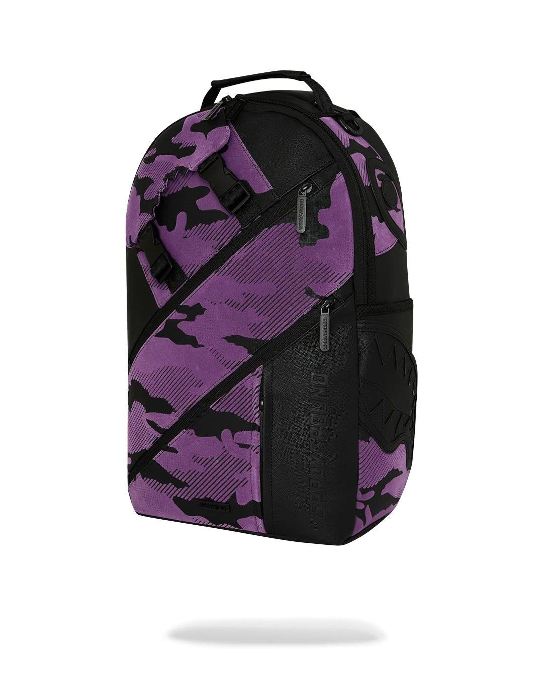 Zaino Sprayground nero PURPLE FLOCKED CAMO BACKPACK