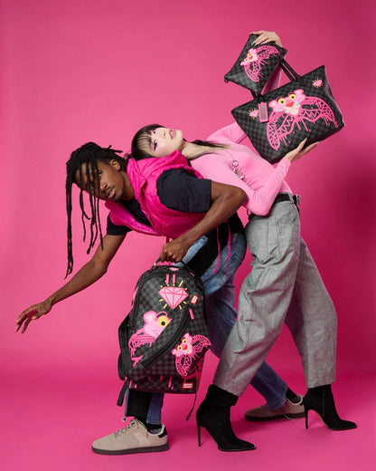 Borsa Sprayground nero "Pink Panther: drippy diamons tote"