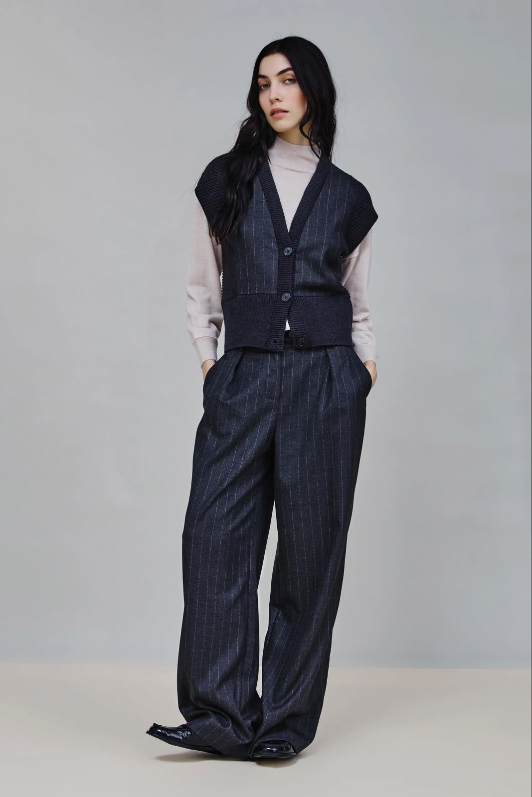 Pantalone Nenette gessato