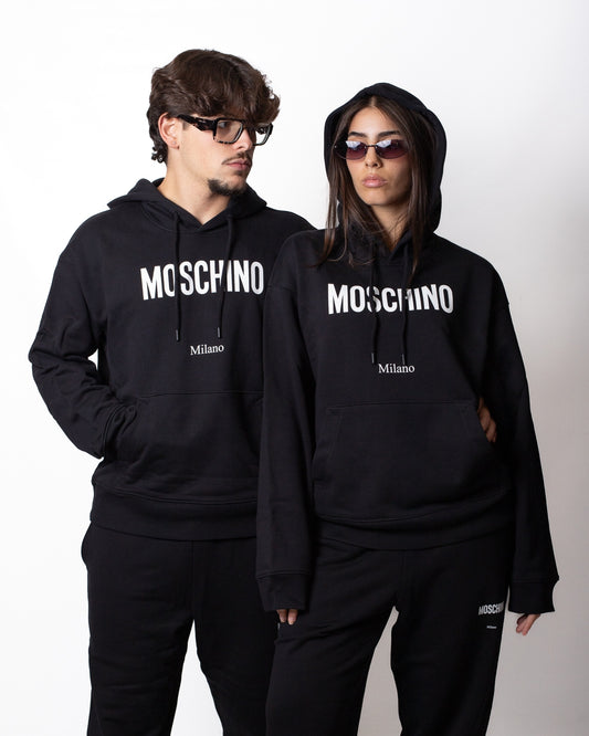 Felpa Moschino con cappuccio e logo basic