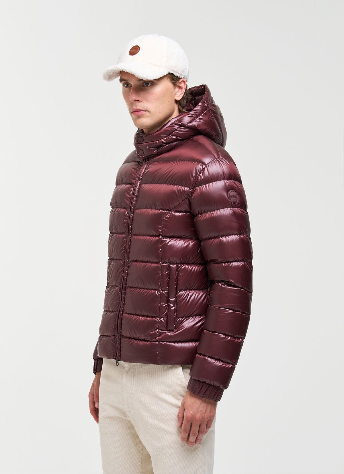 Piumino Colmar lucido con cappuccio staccabile uomo