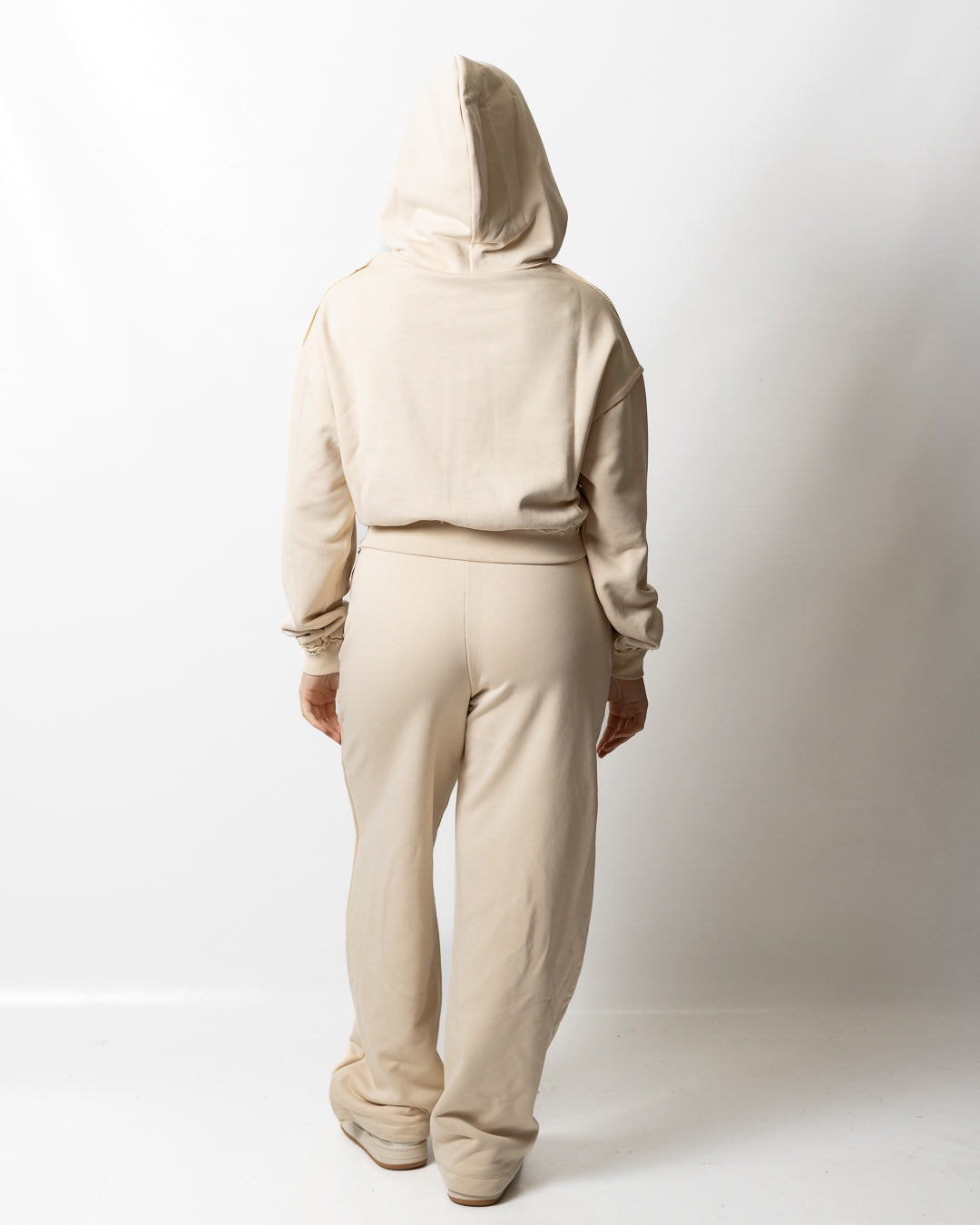 Felpa Comme des Fuckdown fullzip con cuciture a taglio vivo donna