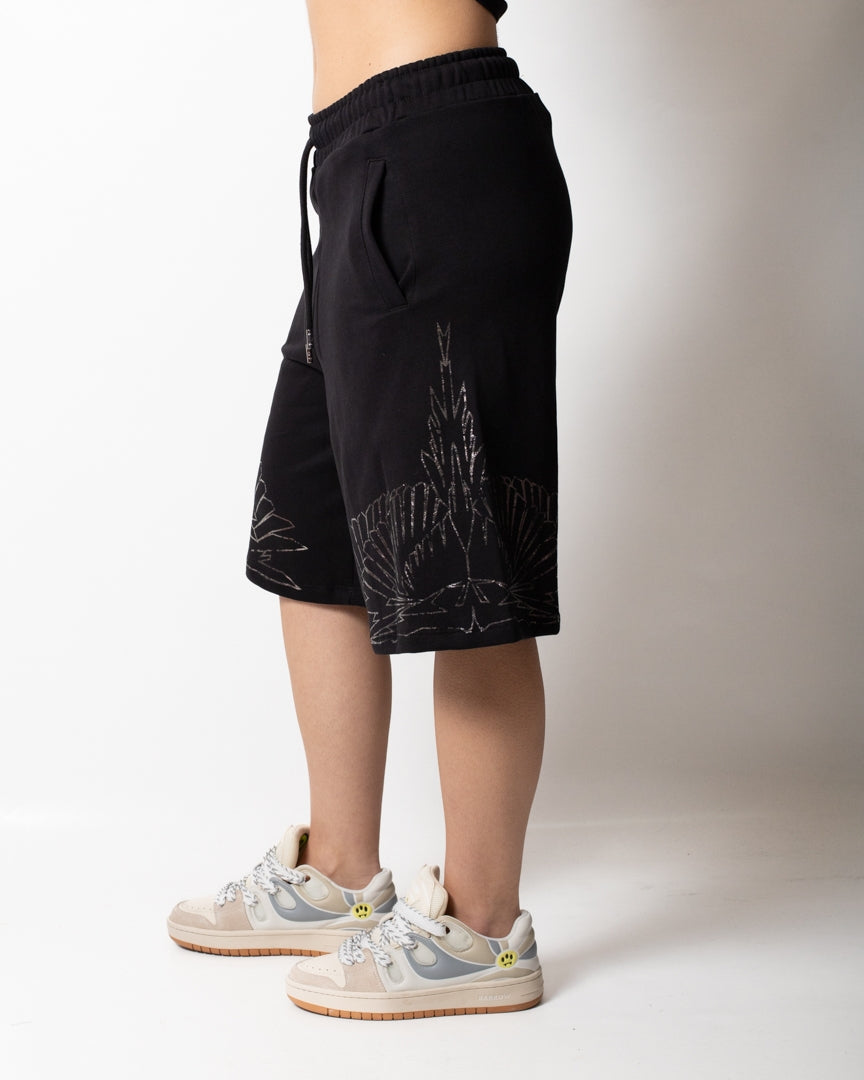Bermuda Marcelo Burlon in felpa "Iconic Wings" donna