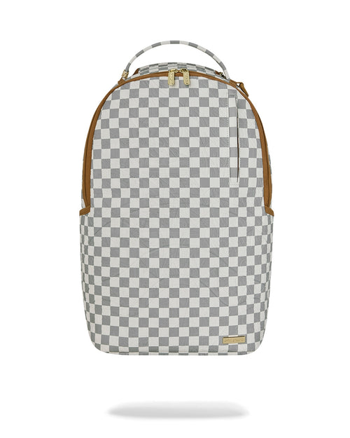 Zaino Sprayground bianco GRAFF EMBOSSED CREAM CHECK DLXSV BACKPACK