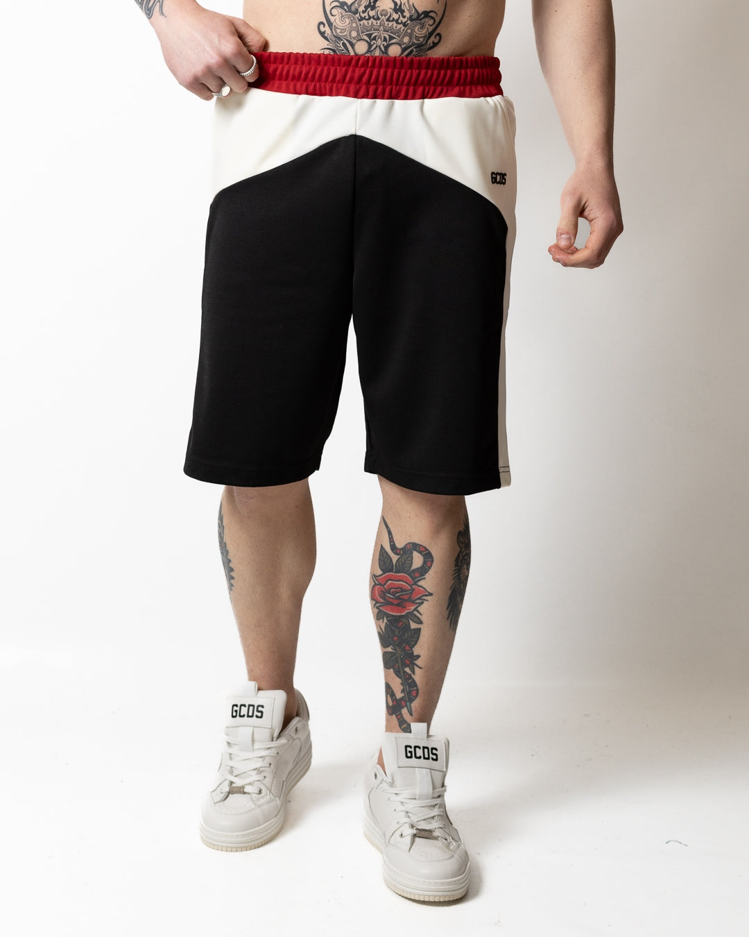 Short GCDS Essentials color block in nylon uomo