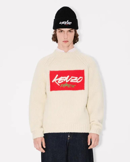 Maglia Kenzo Paris in lana girocollo ricamata uomo