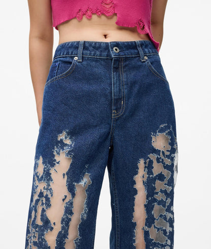 Jeans Karl Lagerfeld Jeans con dettagli trasparenti donna