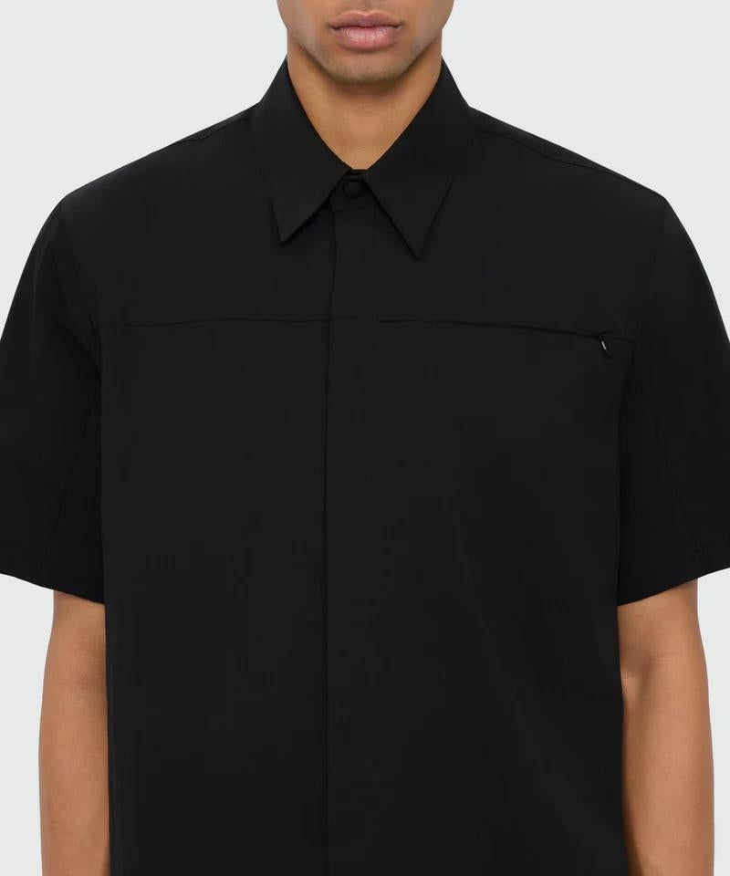 Camicia MSGM elasticizzata con logo ricamato