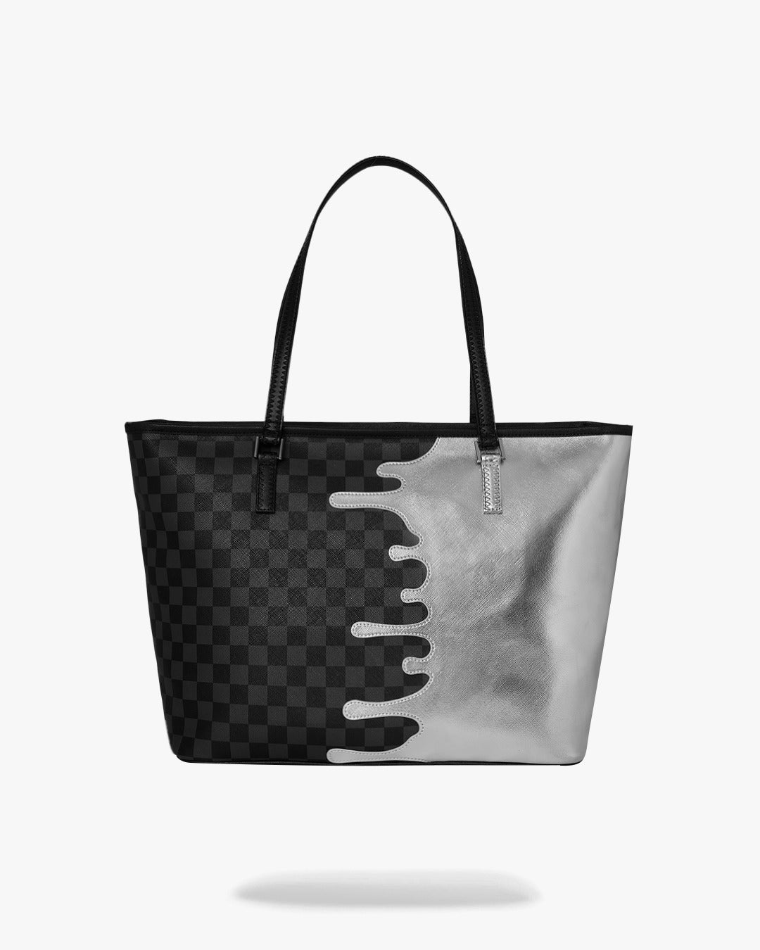 Borsa Sprayground nero SILVER SIDE DRIP BLACK CHECK TOTE