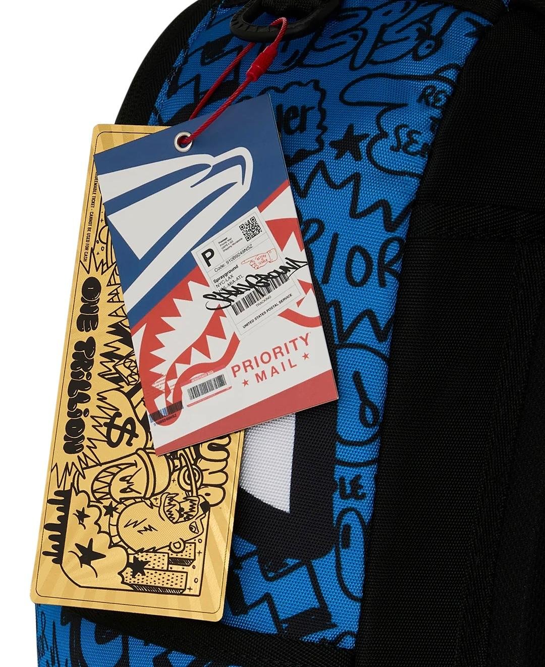 Zaino Sprayground bianco USPS PRIORITY PACKAGE BACKPACK