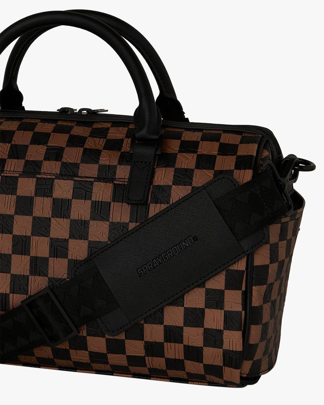 Borsa Sprayground marrone "CHECK 2 EMBOSS MINI DUFFLE"