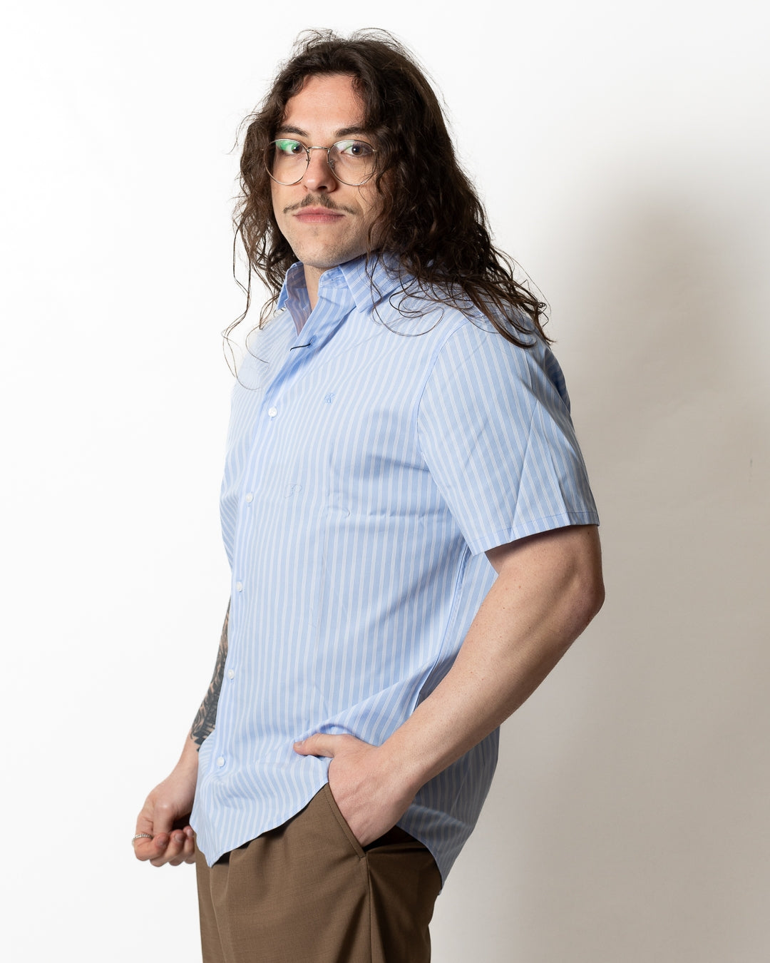 Camicia Calvin Klein "Multi Pinstripe" uomo