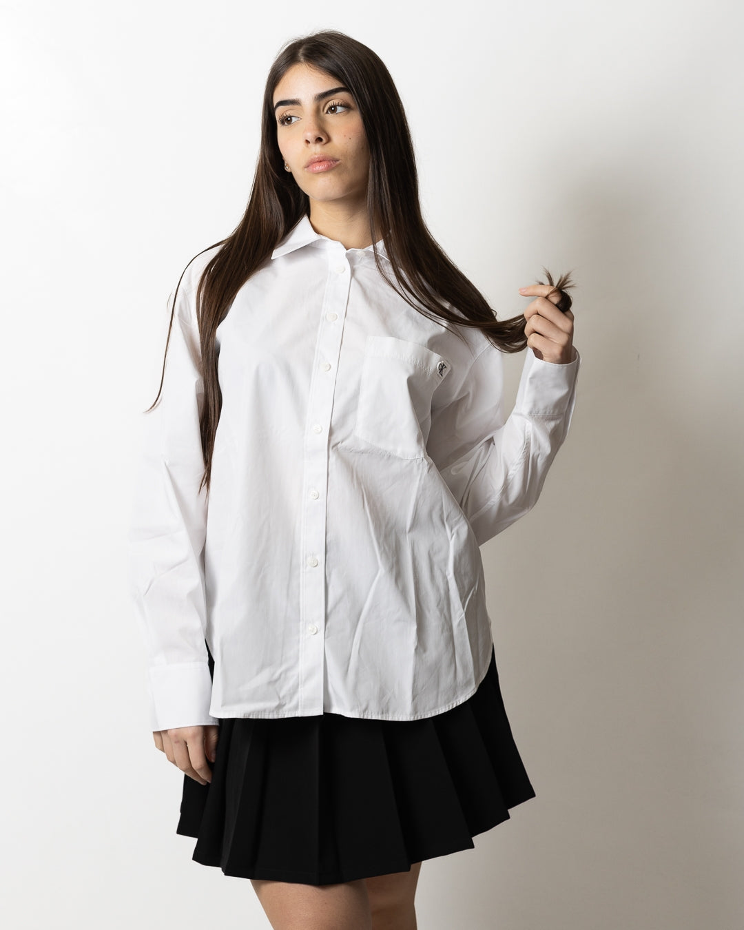 Camicia Calvin Klein con patch monogram donna