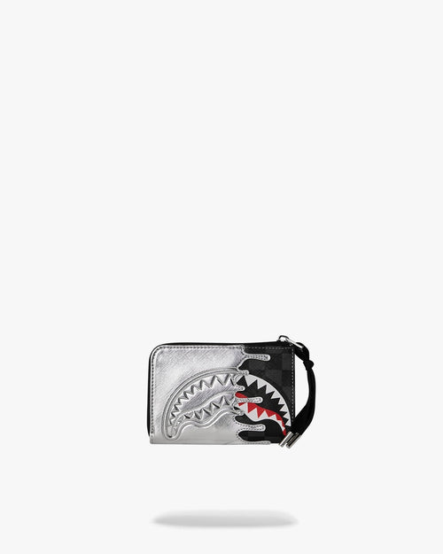 Portafoglio Sprayground nero SILVER SIDE DRIP BLACK CHECK WALLET