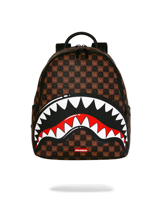 Zainetto Sprayground marrone SHARKS IN PARIS WTF BUBBLE BROWN CHECK SAVAGE BACKPACK