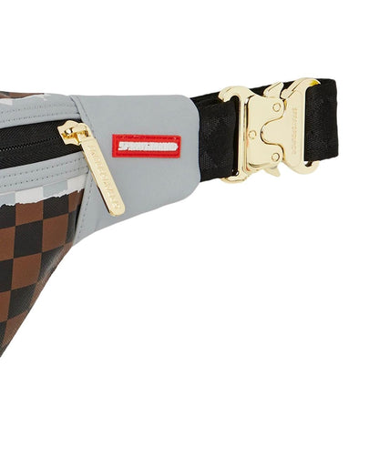 Marsupio Sprayground marrone "CREAM AND BROWN TEAR CHECK SAVVY CROSSBODY"