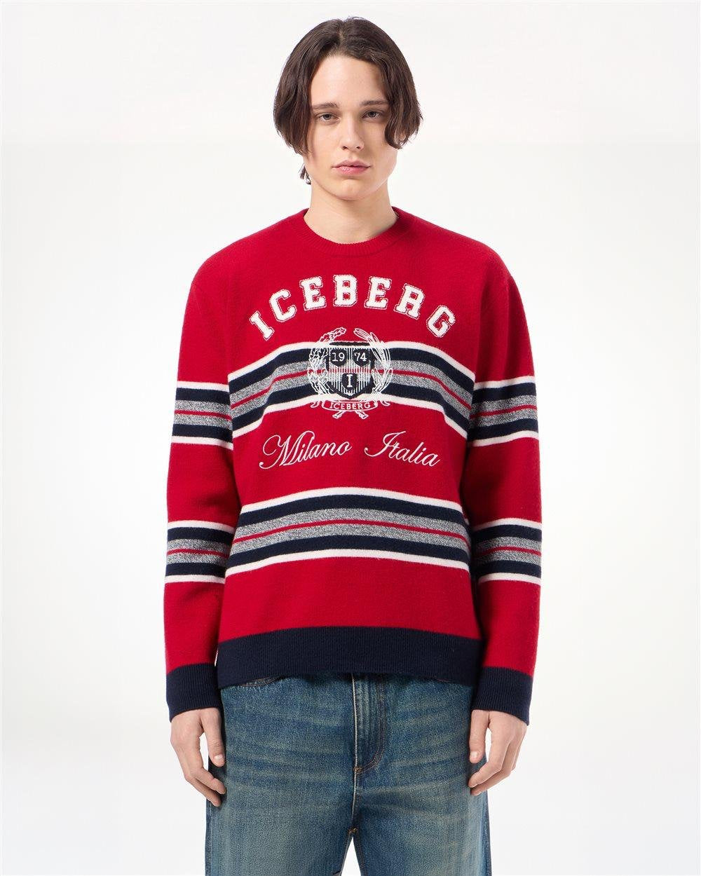 Maglia Iceberg in lana con logo e ricami