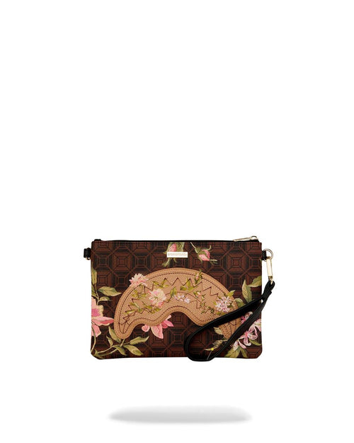 Pochette Sprayground marrone "AI Henny floral crossover clutch con tracolla" 