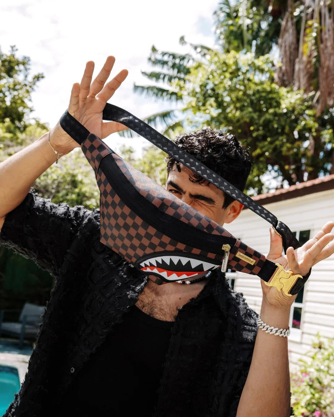 Marsupio Sprayground marrone Sawtooth sharks in paris savvy crossbody
