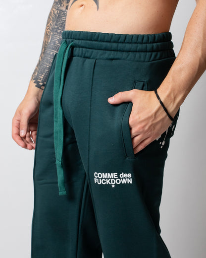 Pantalone Comme des Fuckdown in felpa con nervature e stampa uomo