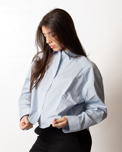 Camicia Calvin Klein cropped "Logo essential" donna